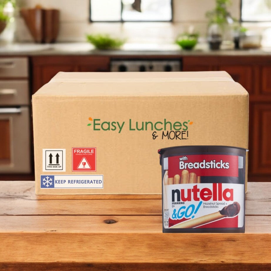 Nutella & GO! Hazelnut and Cocoa Spread with Breadsticks, 16 Packs Per Case- 1 Case