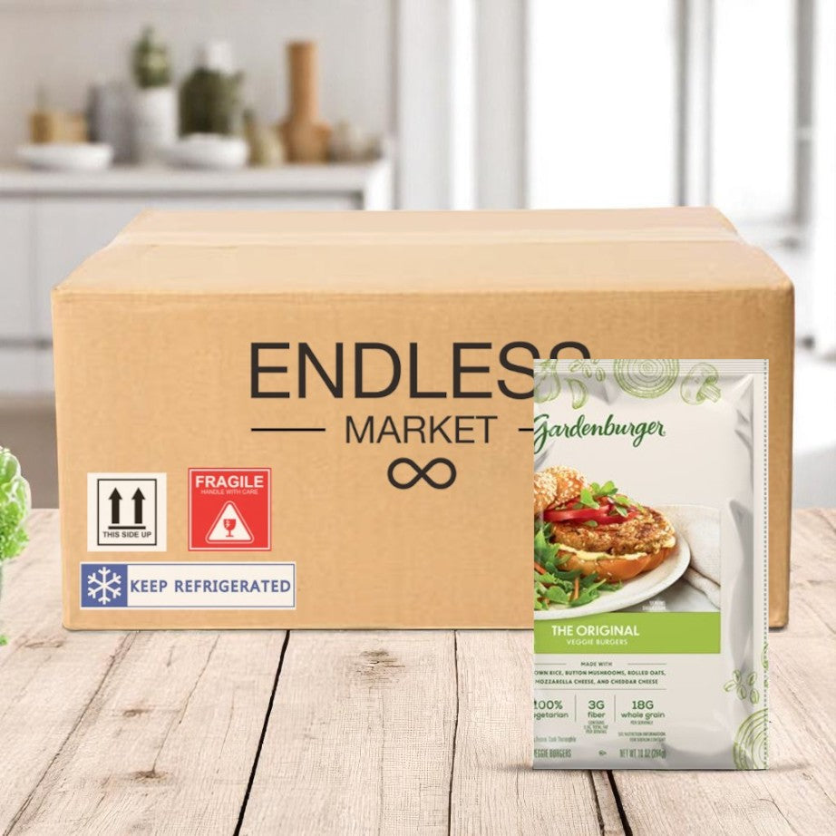 Frozen Gardenburger - Original Flavor Veggie Burgers- 12/3.4 oz- Case of 4(48 Total Burgers)