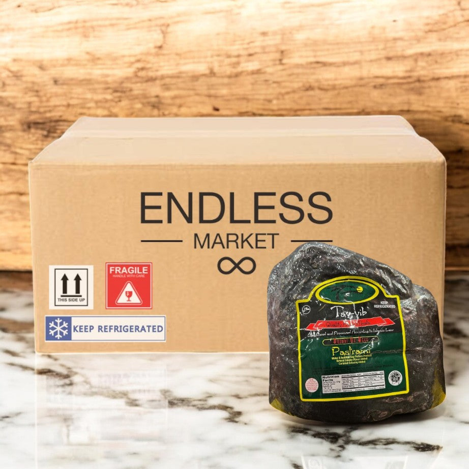 Tay-Yib Halal Pastrami- 10 Pounds Average- 1 Case