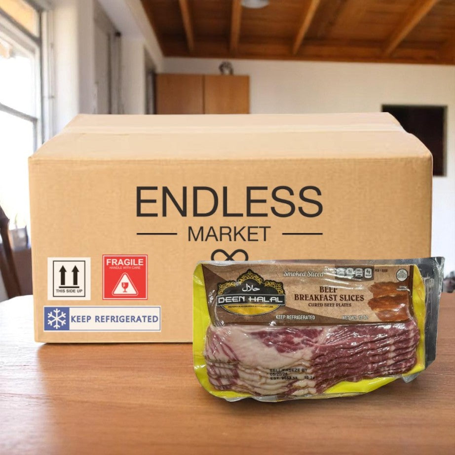 Deen Halal Beef Breakfast Slices-12 oz- Case of 12- 1 Case