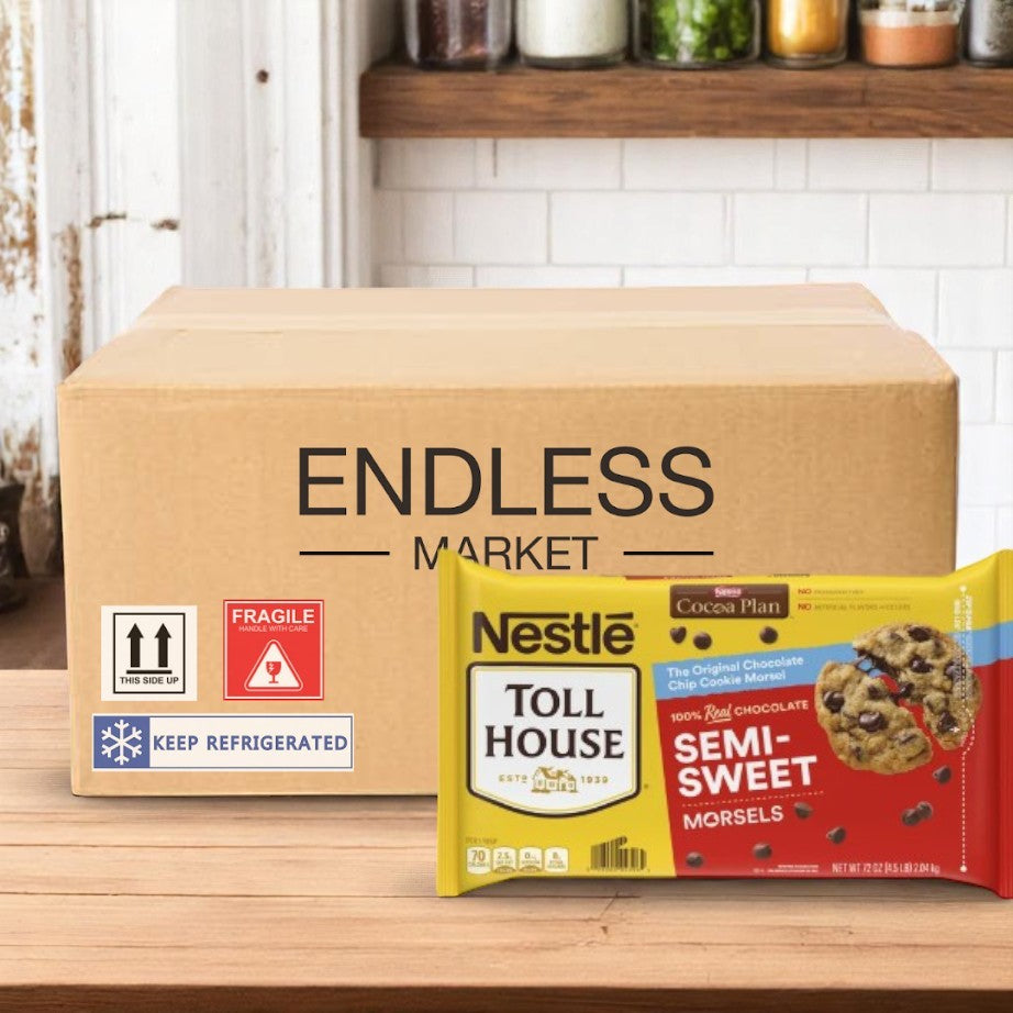 Nestle Chocolate Chip- Toll House Semi-Sweet Chocolate Chip Morsels, 4 lb 8 oz- 1 Case