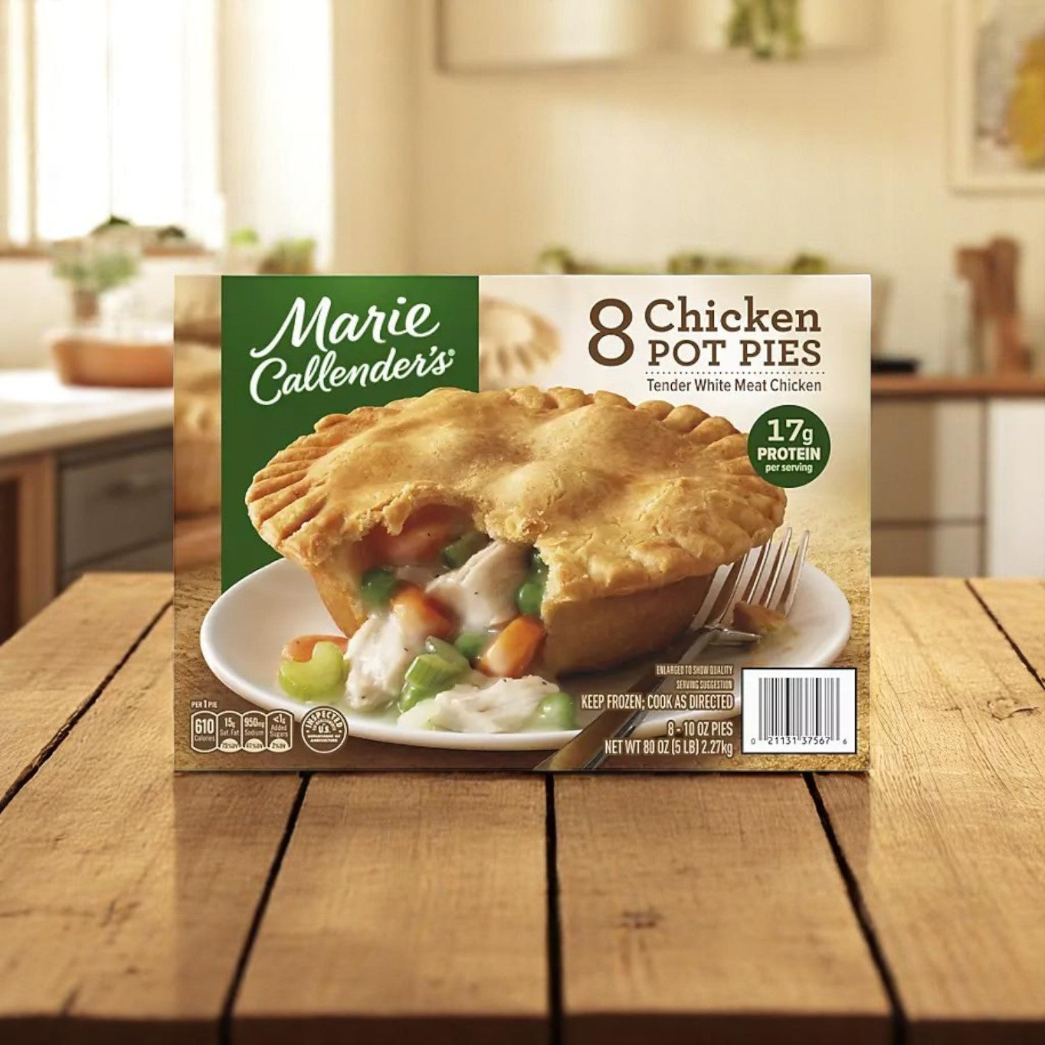 Marie Callender's Chicken Pot Pies, Frozen- 1 Pack (8 Pot Pies)