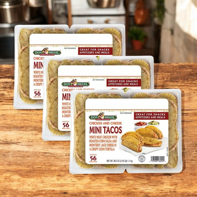 Don Miguel Chicken and Cheese Mini Tacos, 60 count, 3 Cases