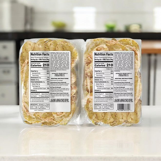 Don Miguel Chicken and Cheese Mini Tacos, 60 count, 3 Cases