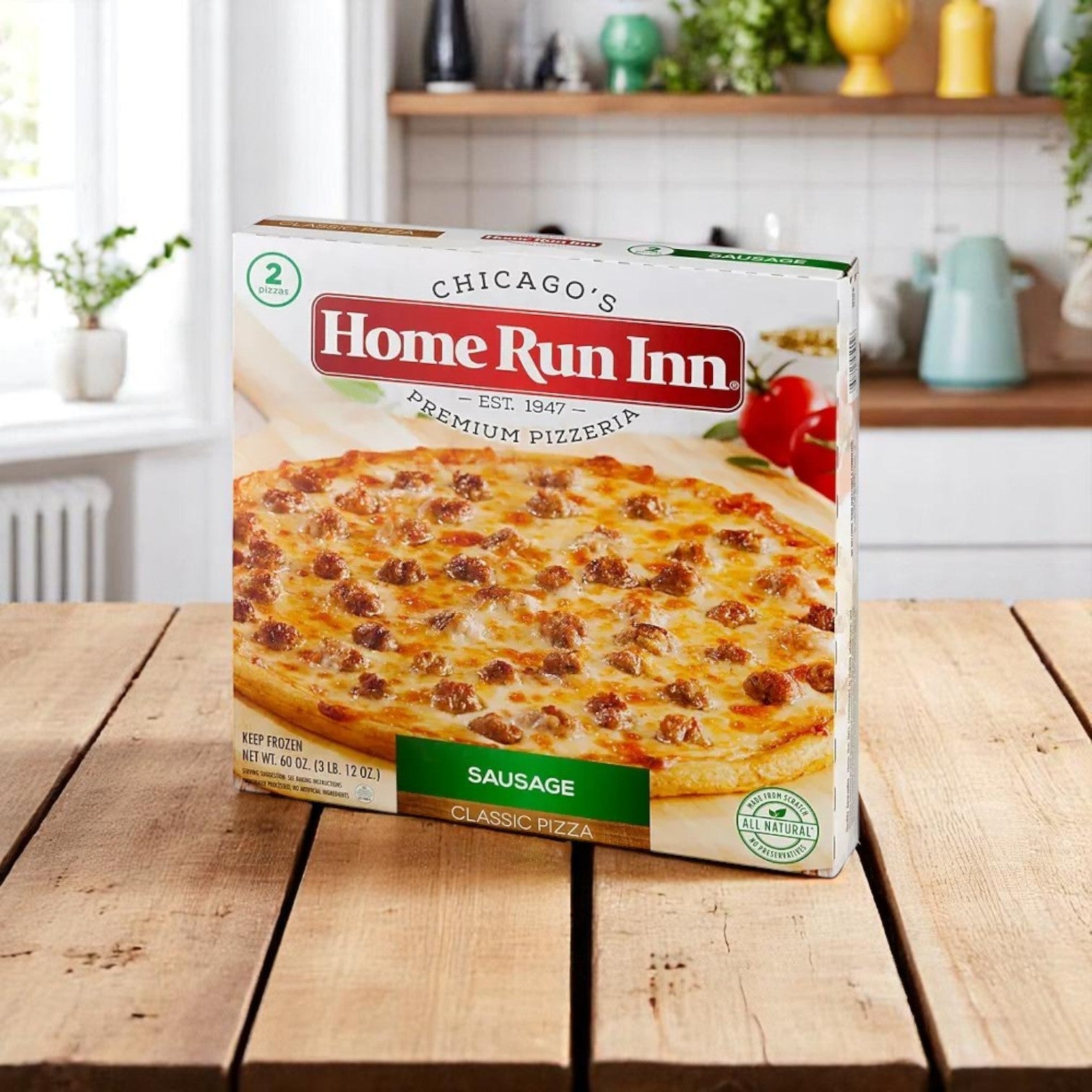 Home Run Inn Classic Sausage Pizza, 60 oz. - 1 Pack (2 Pizzas)