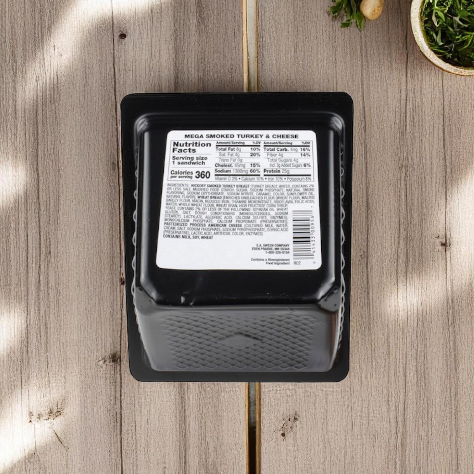 Market Mega Smoked Turkey & Cheese Sandwich Wedge – 6.3 oz (8 Per Case)