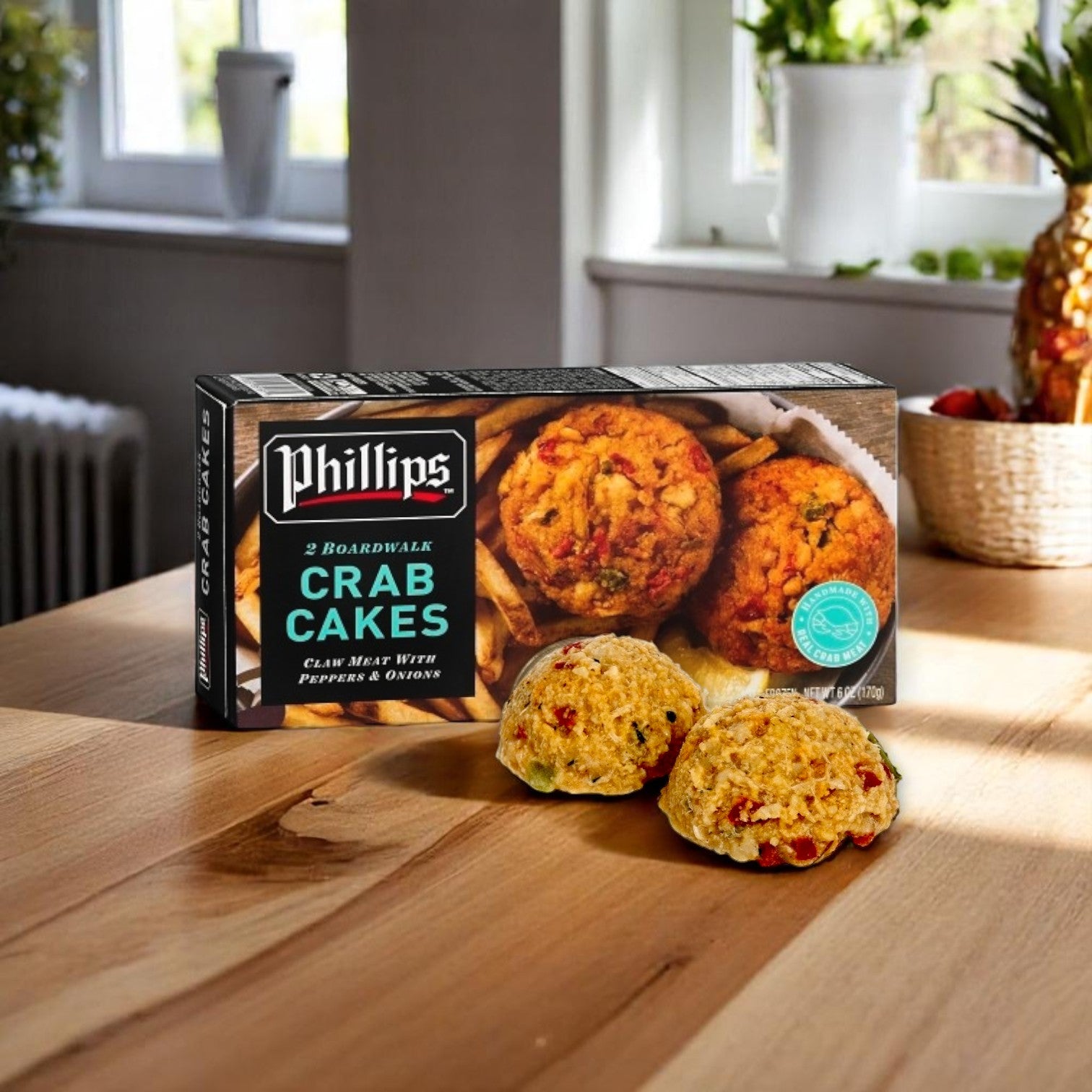 Phillips Boardwalk Crab Cakes – 2 Count Packs, 12 Packs Per Case