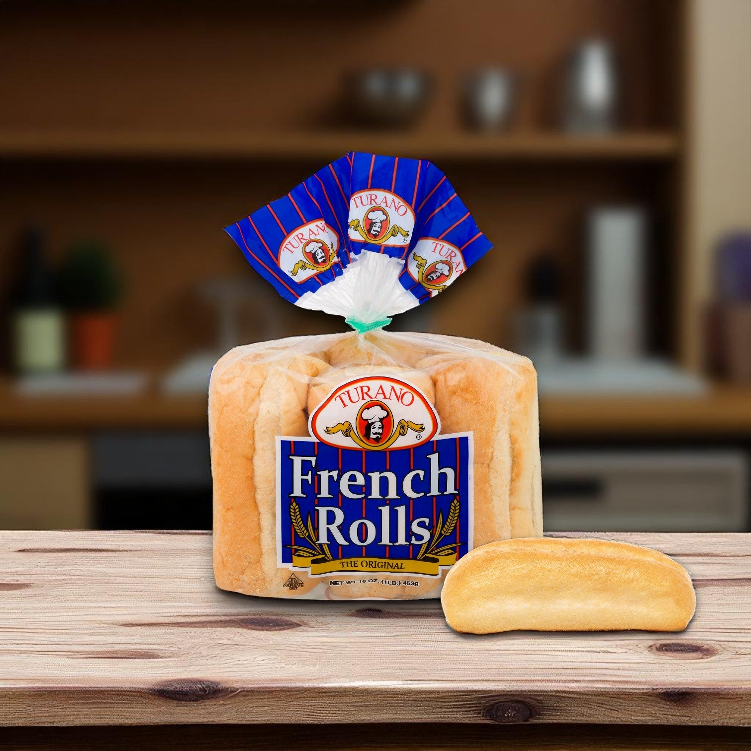 A Chicago Classics Bundle: Italian Beef, Giardiniera & Garrett Mix from Vienna Beef is displayed on a wooden surface—perfect for making classic Chicago dishes—with a kitchen background in view.