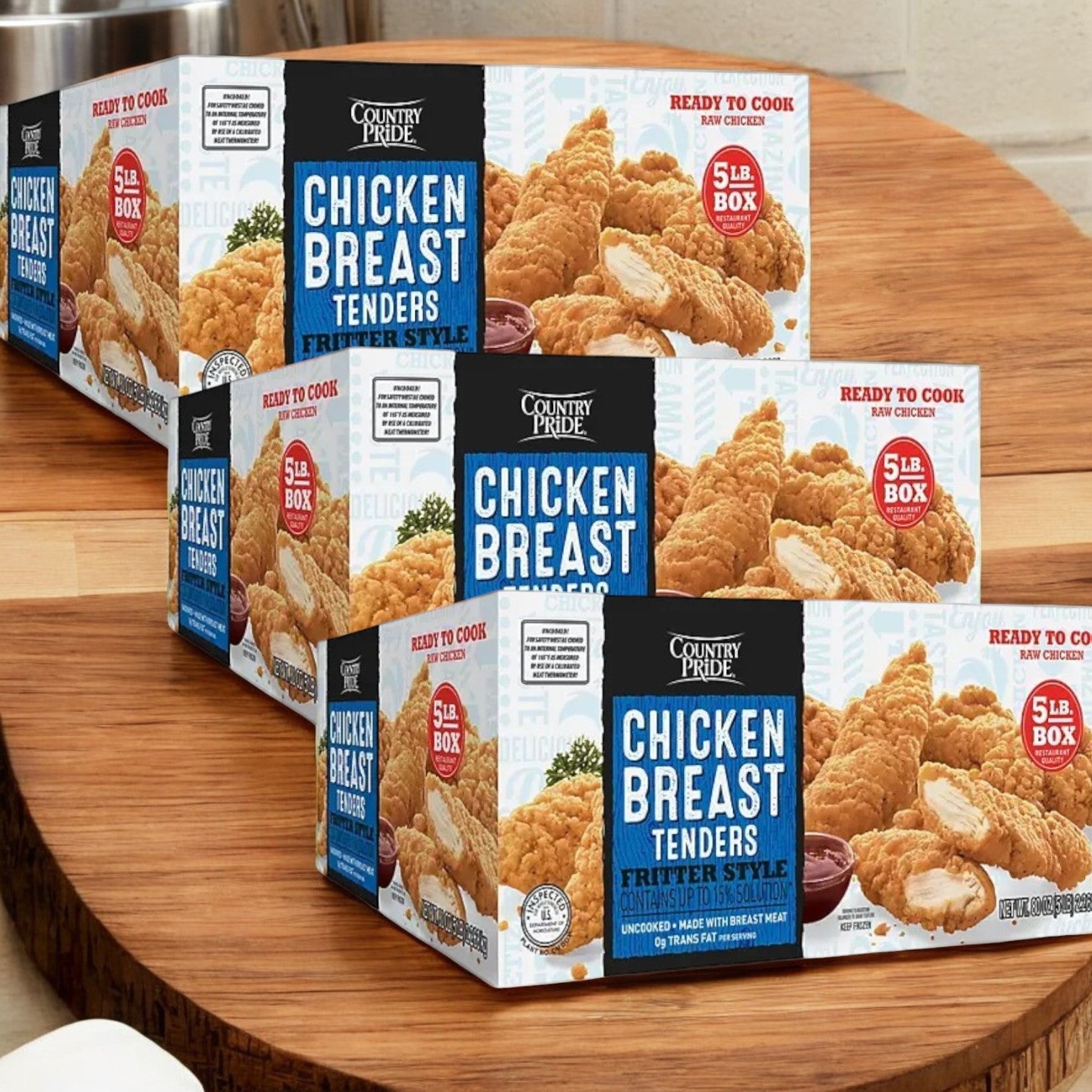Country Pride Ready to cook Chicken Breast Tender, 5 lbs