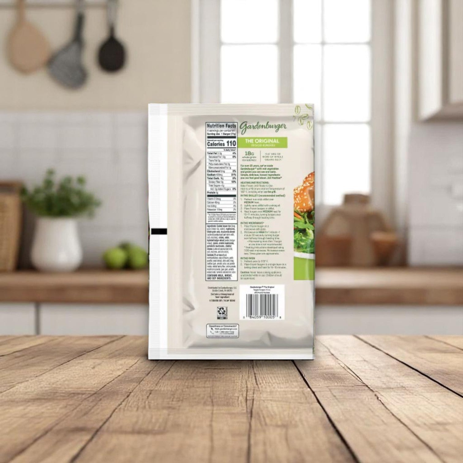 Garden Burger Veggie Burgers – 12 Count Packs, Case of 4 Packs (48 Patties Total)