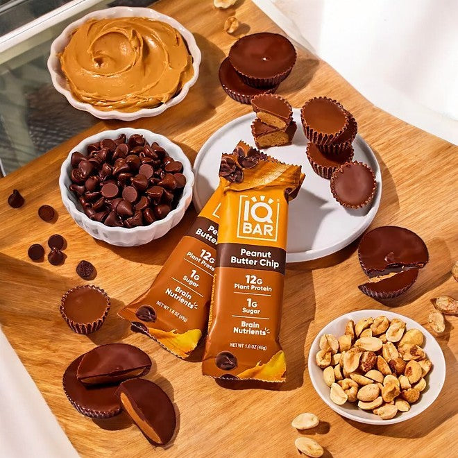 IQ Bar Plant Protein Bar Variety Pack, 12 pack- 3 Cases