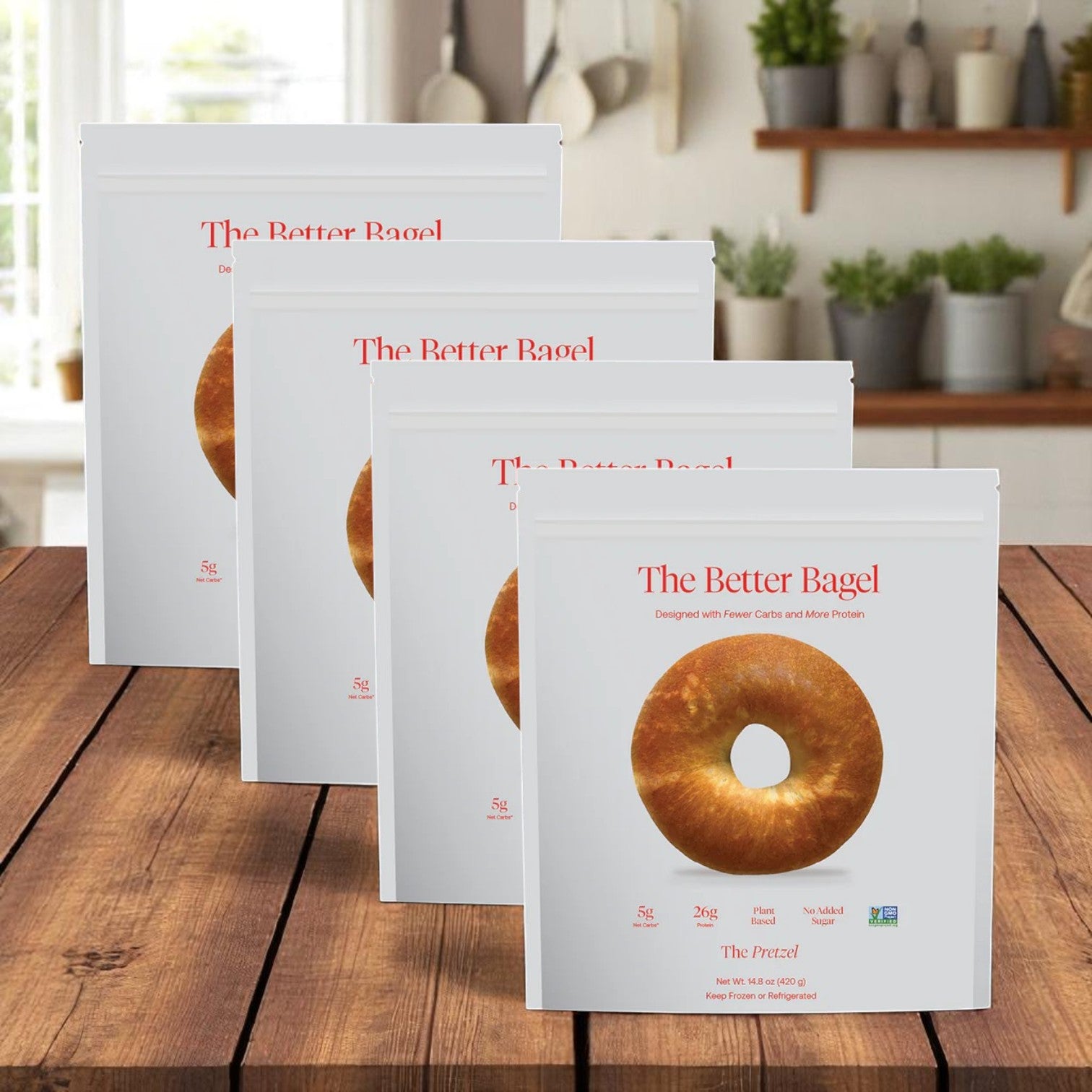 BetterBrand, The Better Bagel – Pretzel Style (4 Bags, 16 Bagels Total) In Stock- Ready to Ship!!