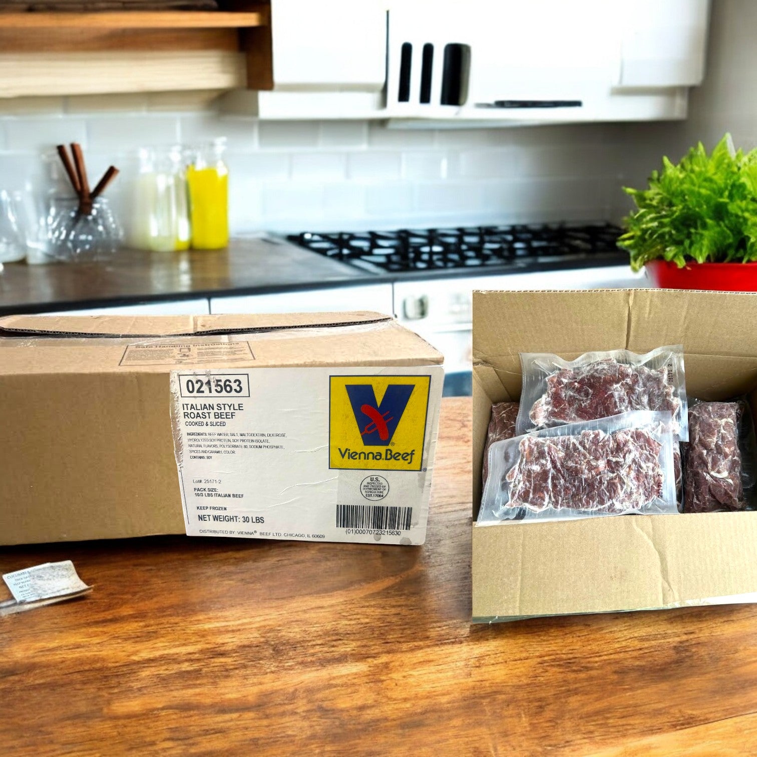 Vienna Beef Italian Style Roast Beef-10/3 Pound Case-(30 Pound Case)