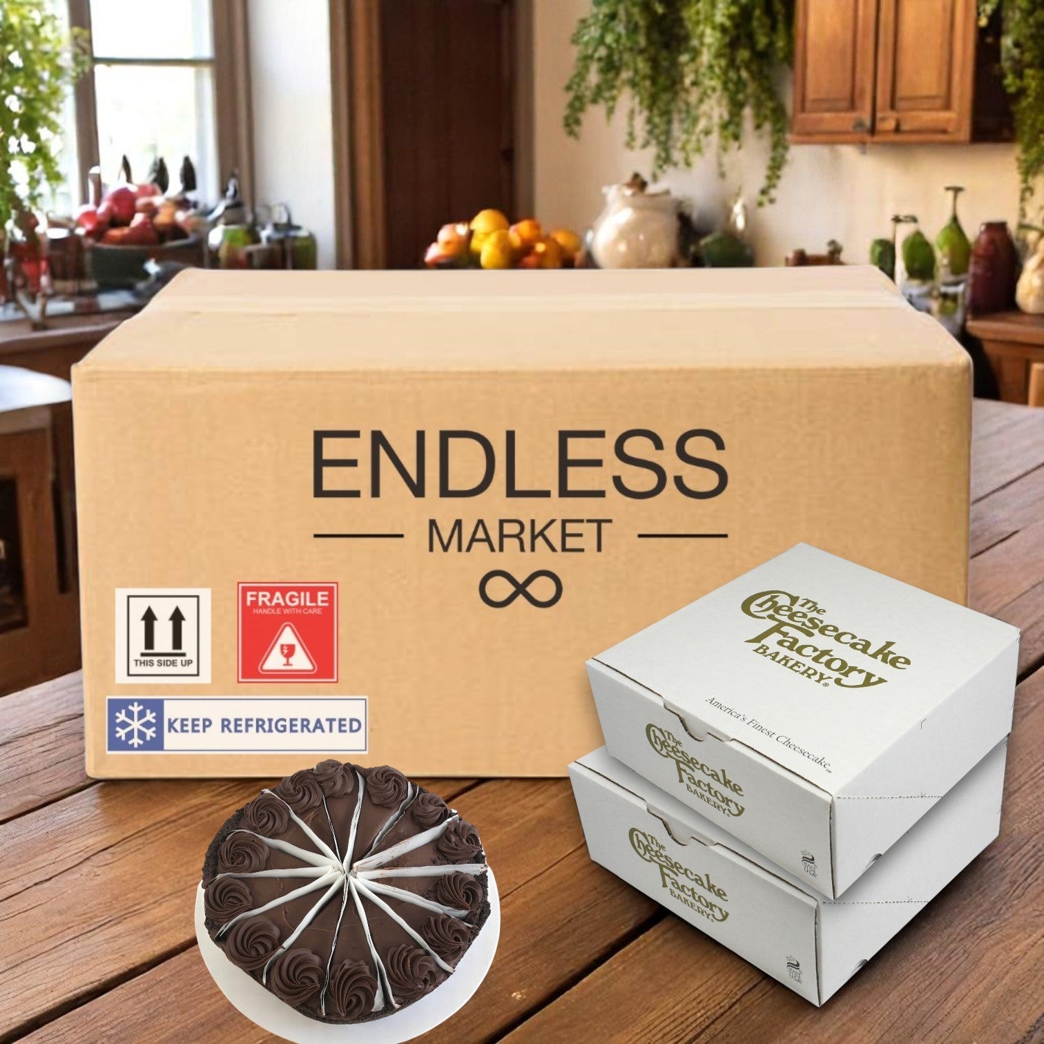 The Cheesecake Factory Bakery – Chocolate Fudge Cake – 10-Inch – 2/110 oz