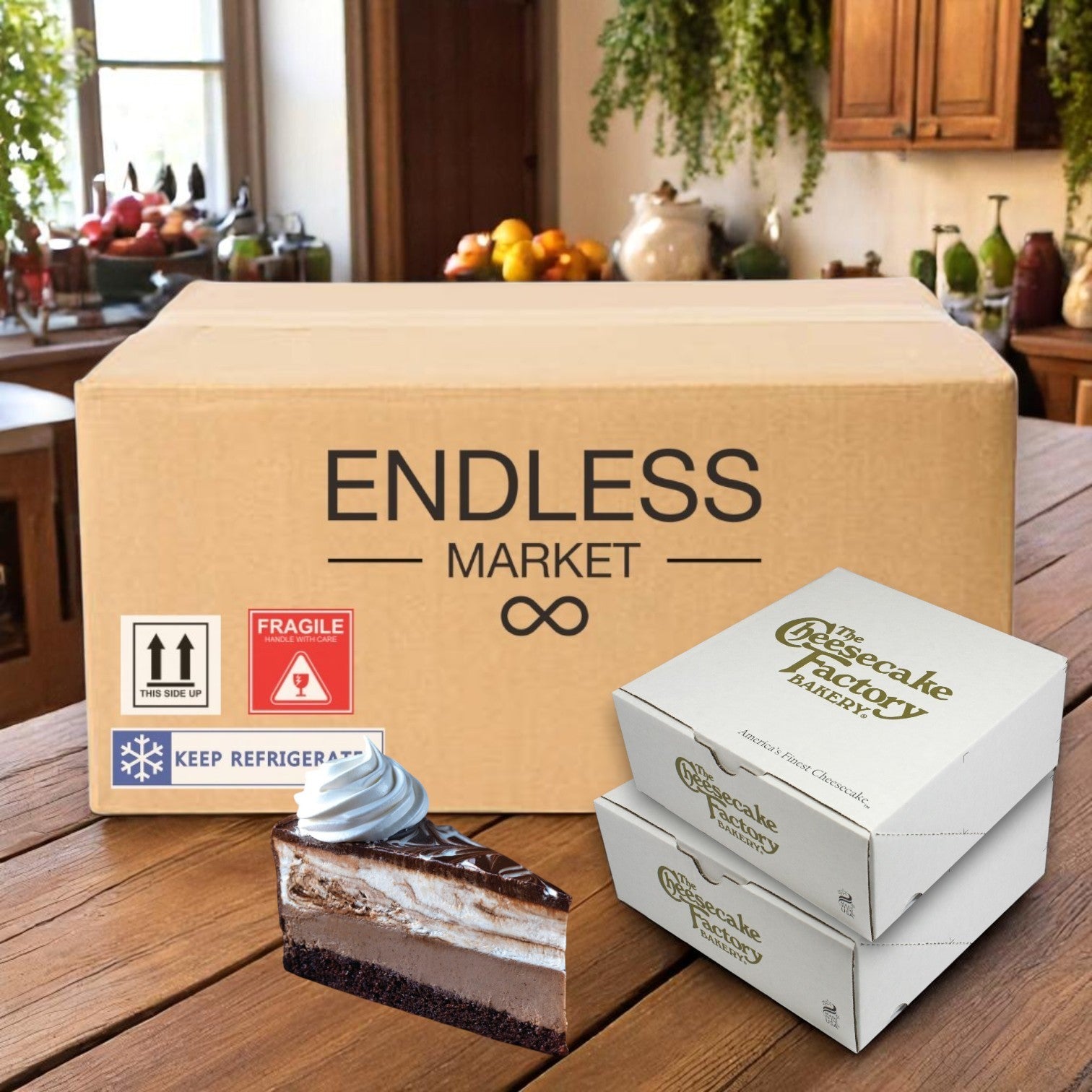 The Cheesecake Factory Bakery – Tuxedo Mousse Cheesecake – 2/10" – 14 Slices Each