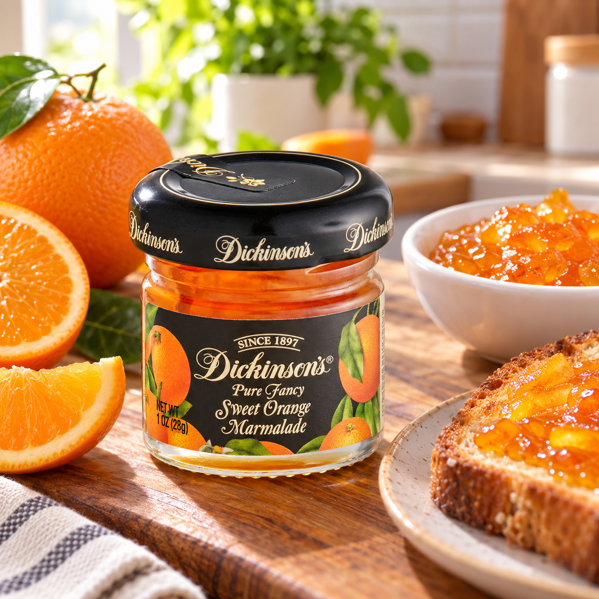 Dickinson Orange Marmalade โ 1 case (72 ร 1 oz Glass Jars)