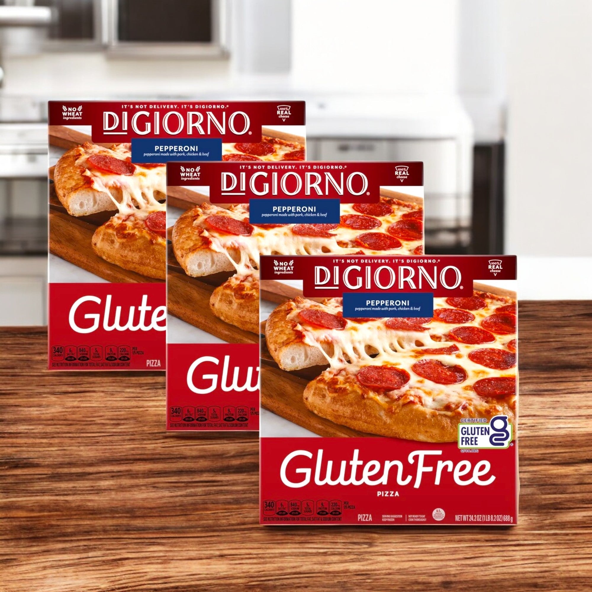 DiGiorno Gluten Free Frozen Pepperoni Pizza- 24.2 Oz-3 Count