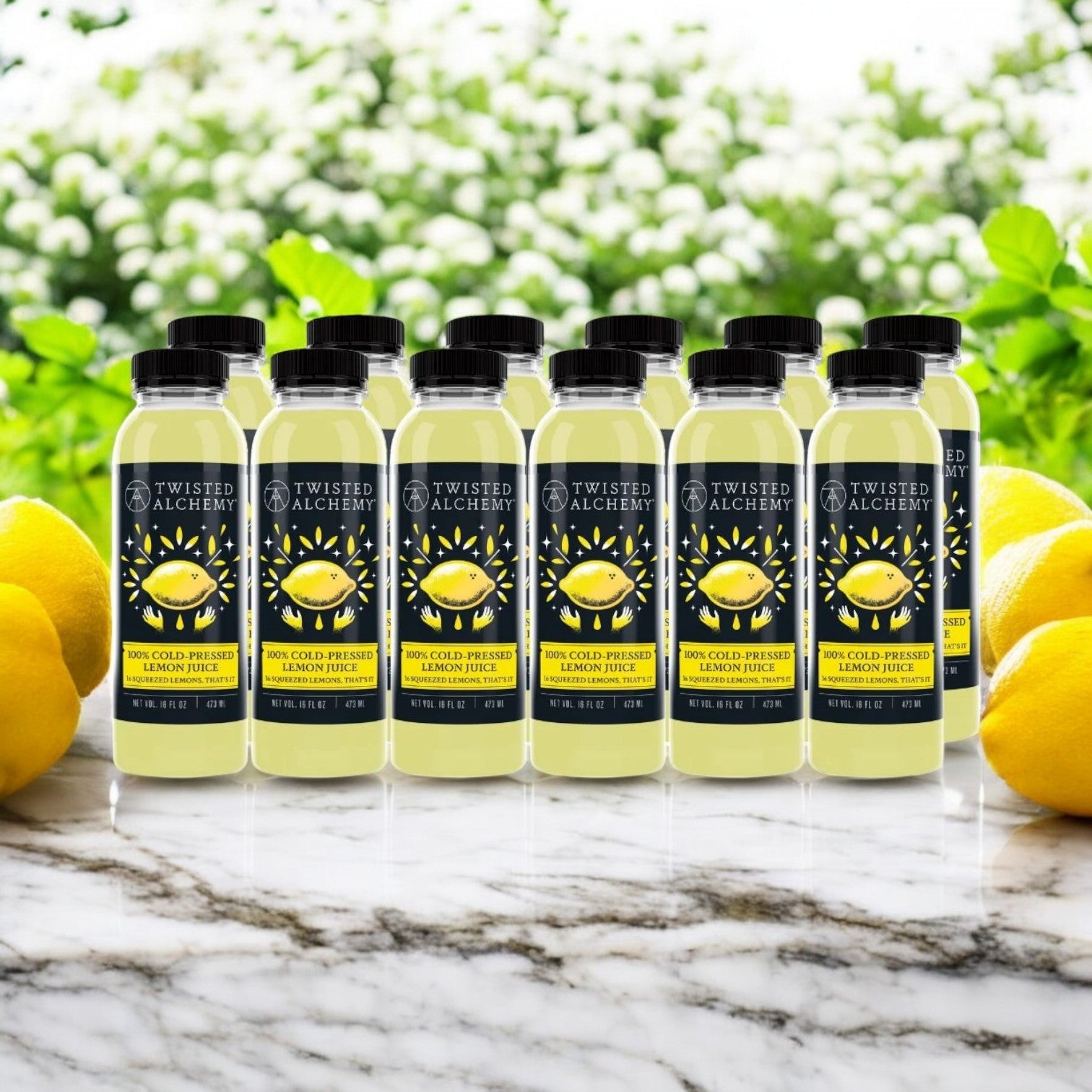 Twisted Alchemy 100% Cold Pressed Eureka Lemon Juice – 12 x 16 oz Case