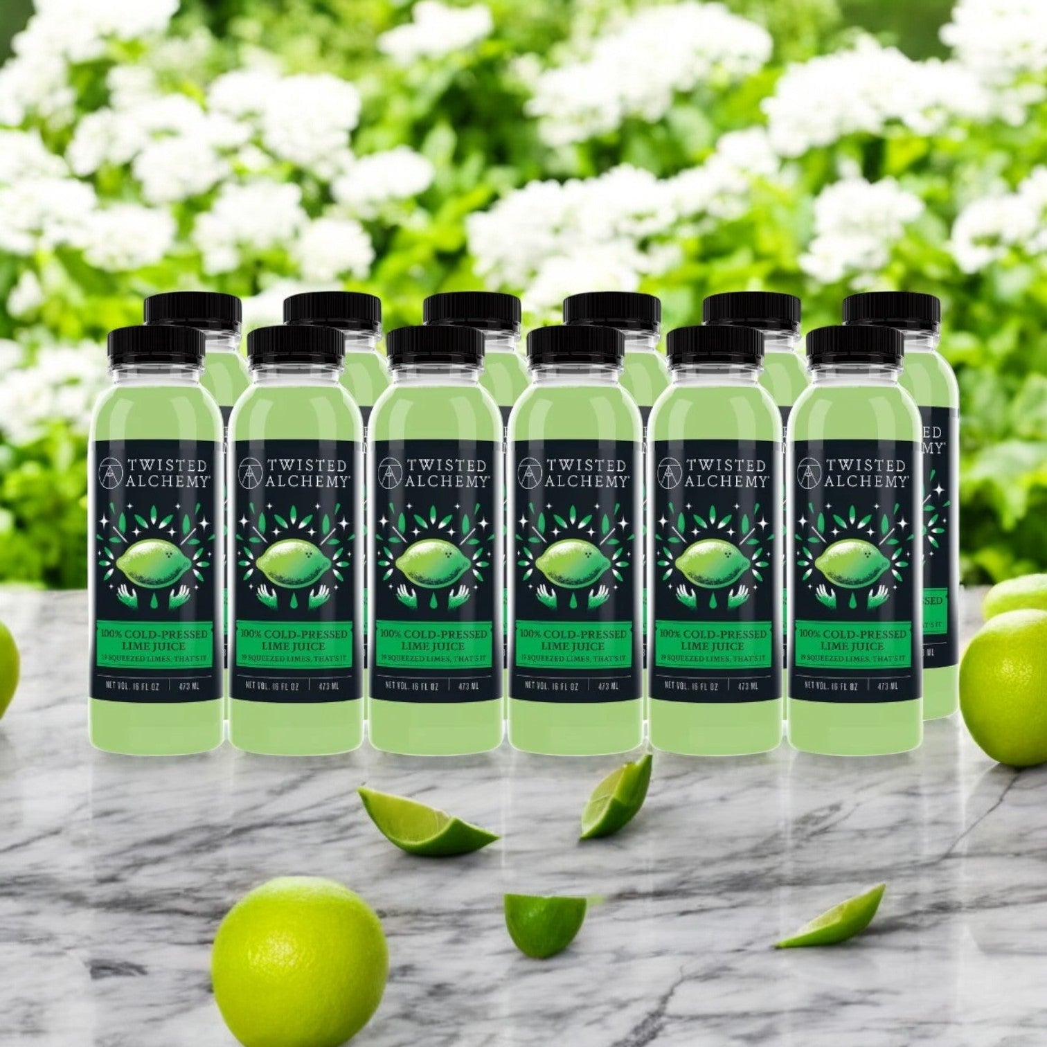 Twisted Alchemy 100% Cold Pressed Persian Lime Juice – 12 x 16 oz Case