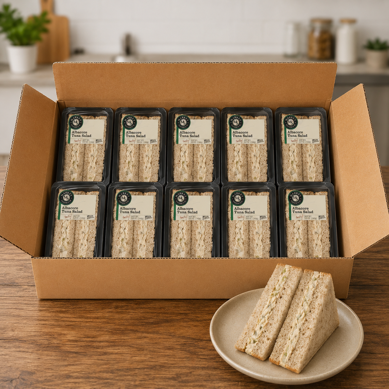 Albacore Tuna Salad Sandwich- 1 Case, 10 Count-Ships Frozen And Once Out of the Freezer 30 Days Shelf Life in the Cooler!!