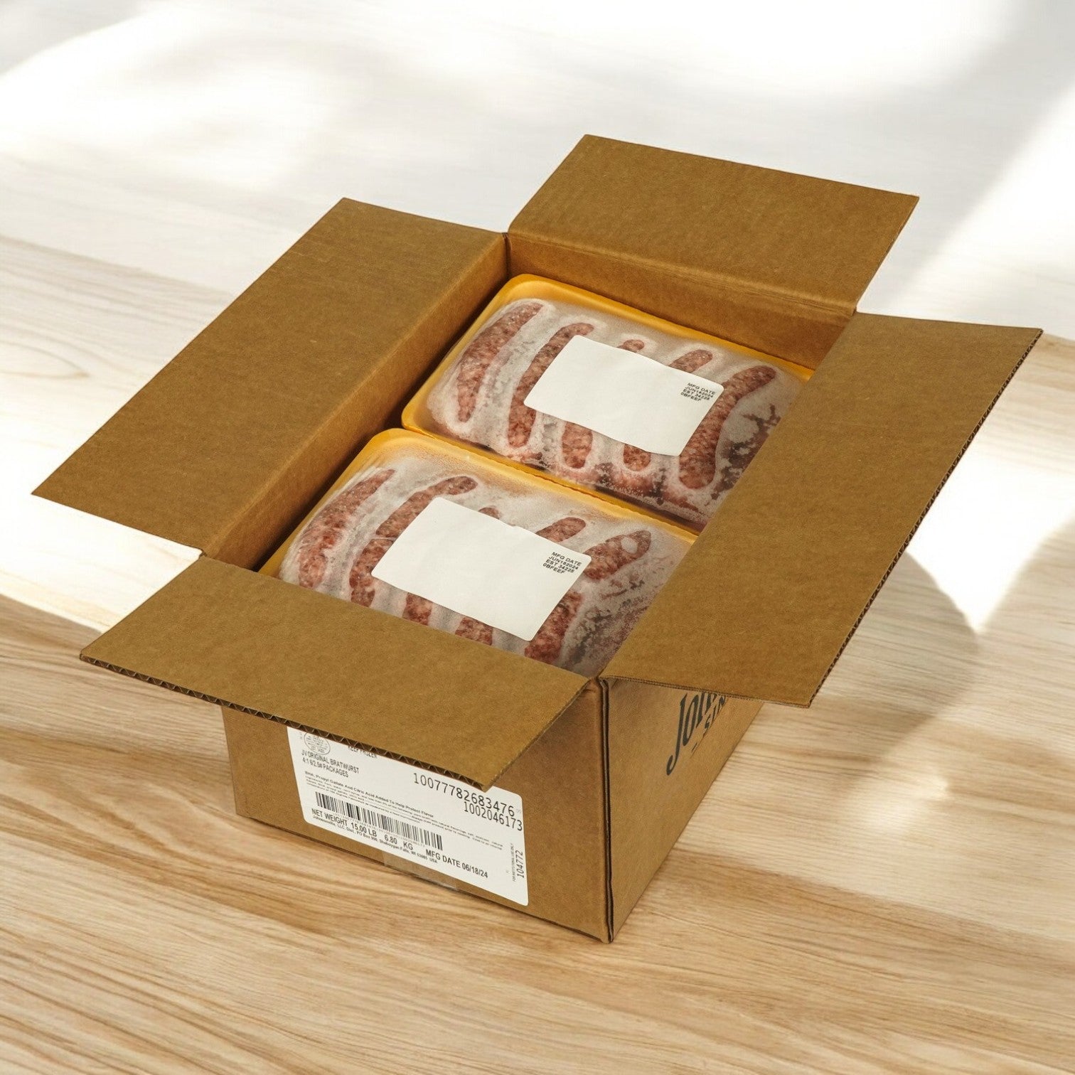 Johnsonville Foods - Bratwurst 4x1 Original NC Raw (6/2.5 LB)