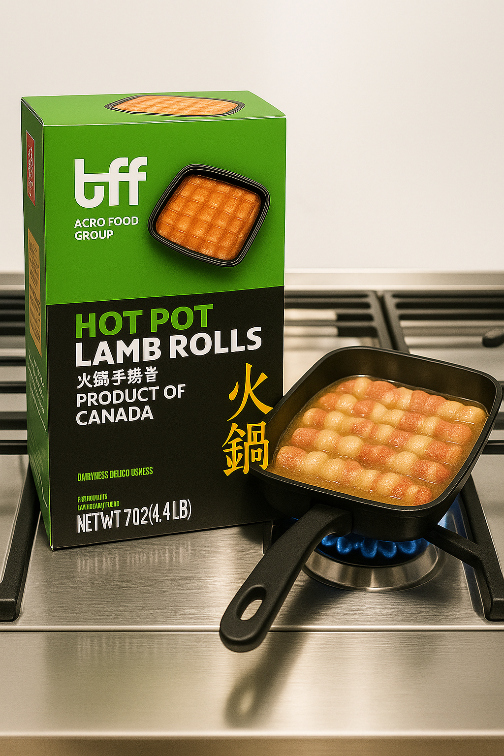 Hot Pot Halal Lamb Rolls, 4.4 lbs