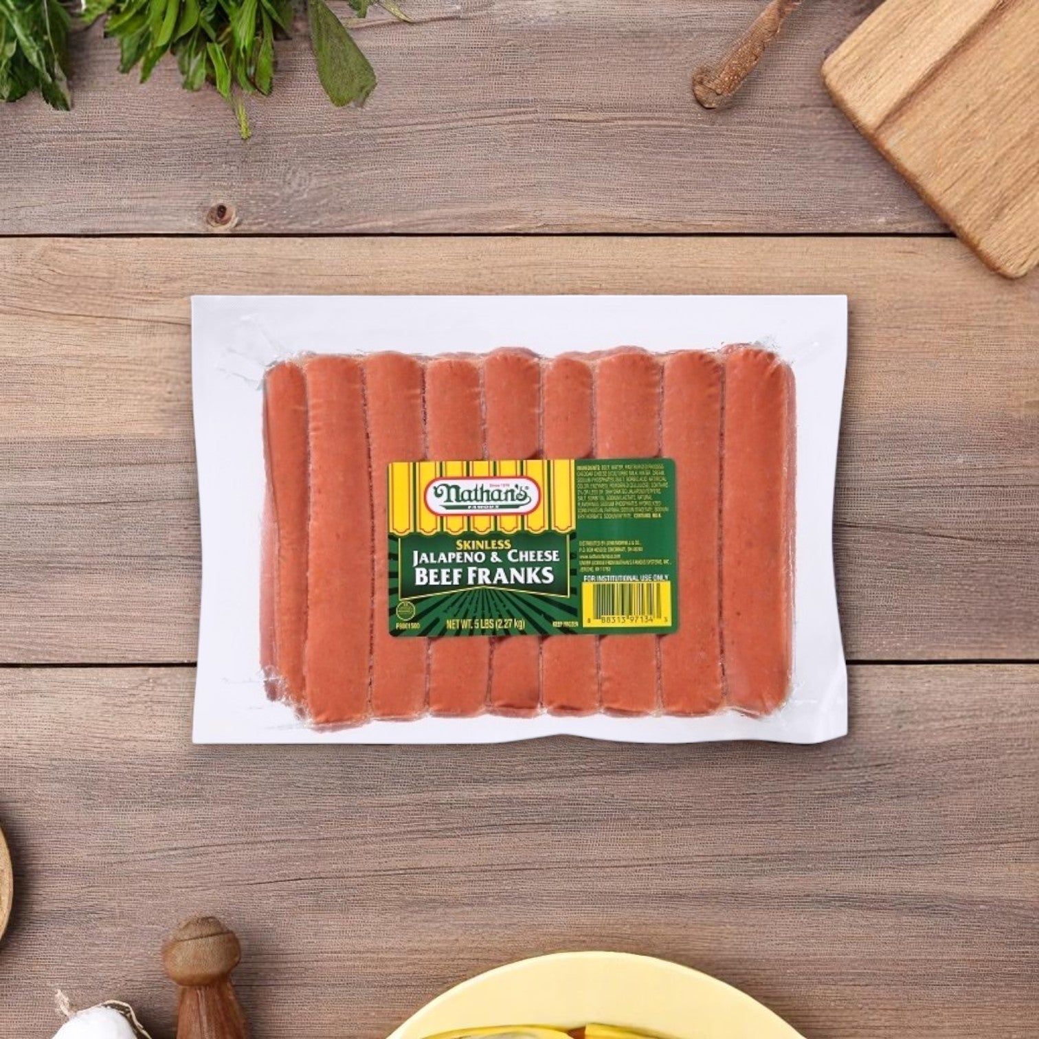 Nathan’s Famous 5:1 Jalapeño & Cheese Franks – 100 Count, 1 Case