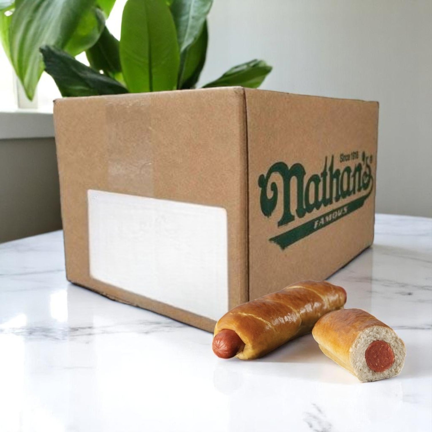 Nathan's Famous Beef Pretzel Dogs – 40 Count, 1 Case
