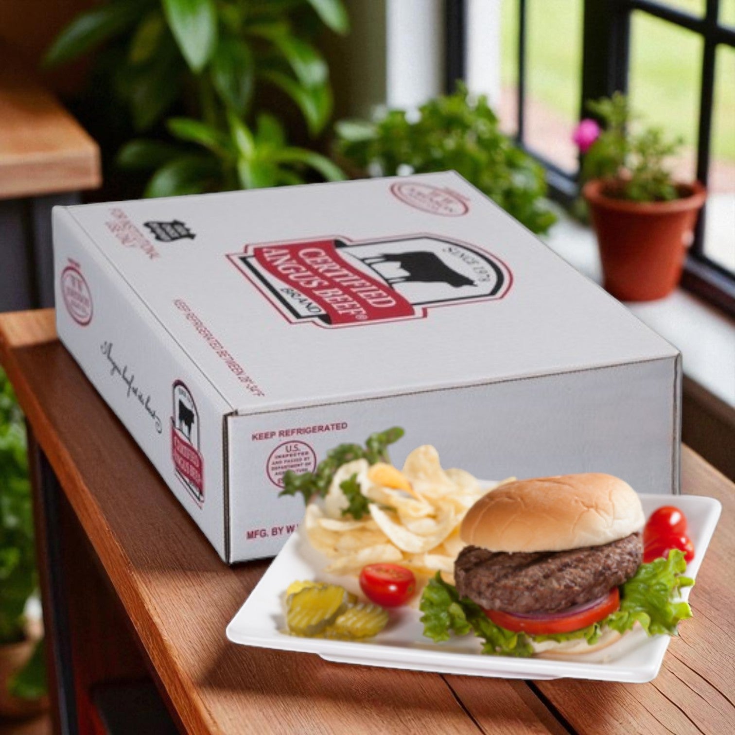 Halal- Certified Angus Beef® 80/20 Halal Beef Patties — 8 oz, 24 Pack