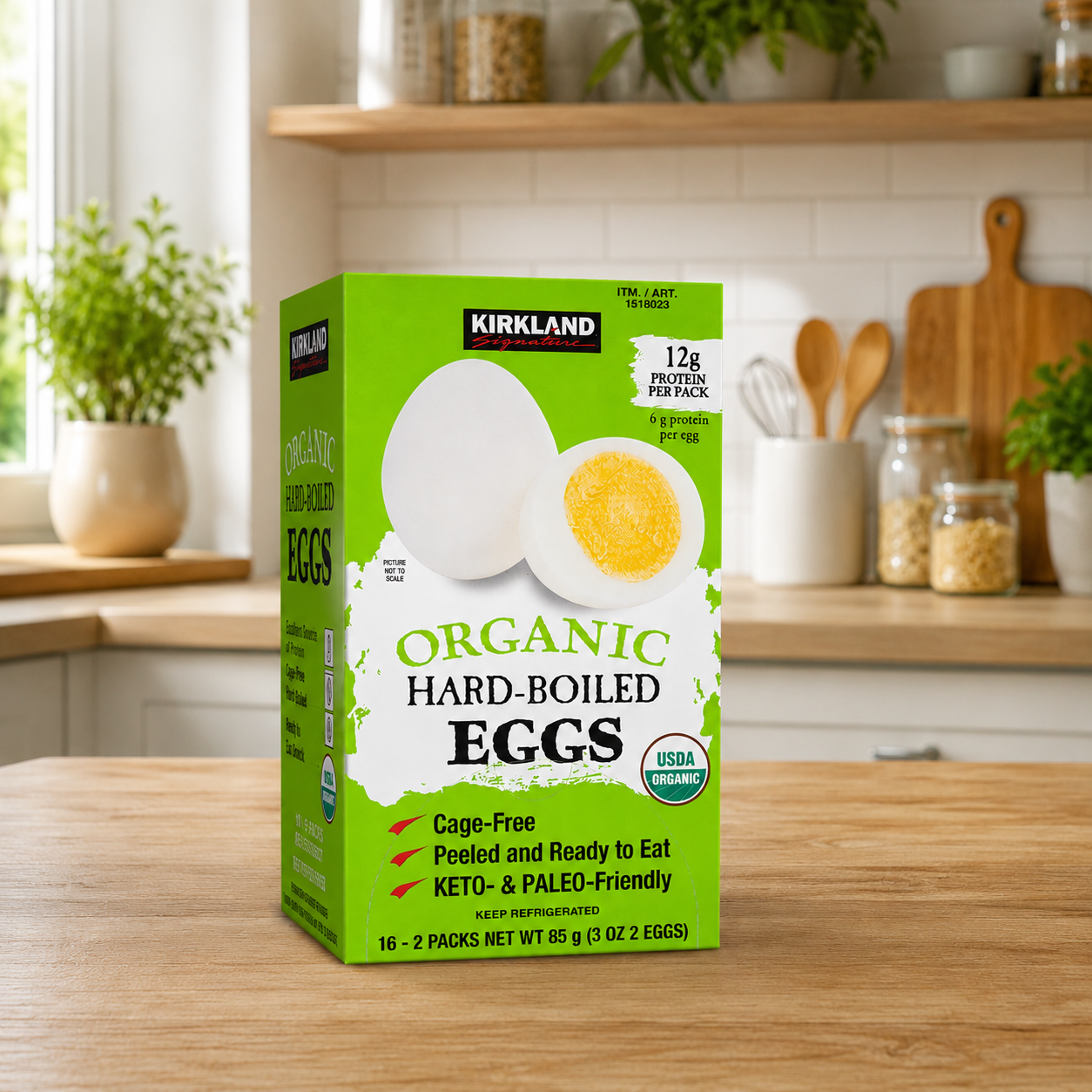 Kirkland Signature Organic Hard-Boiled Eggs β Cage Free, Peeled, 16-Count, 2-Pack