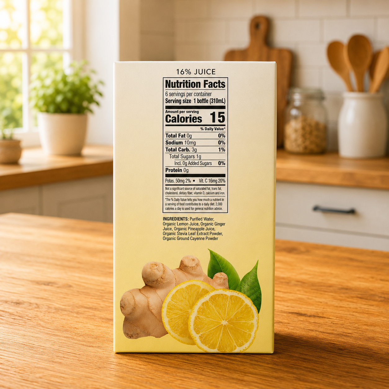 Suja Organic Ginger Love Lemonade – 10.5 fl oz per Bottle, 6 Bottles per Pack