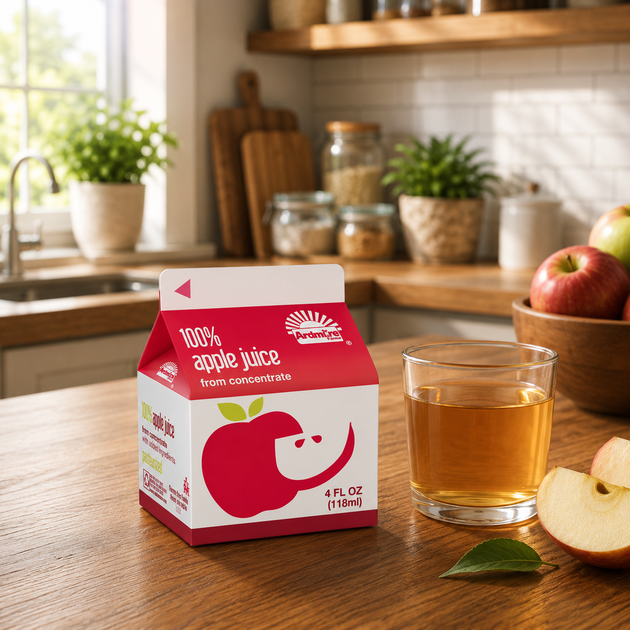 Ardmore Farms 100% Apple Juice – 4 fl oz per Carton, 70 Cartons per Case