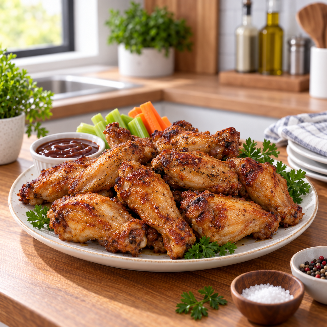 Roasted Pre-Cooked Chicken Wings β Medium, 3-Pack (5 lb Each, 15 lb Total)