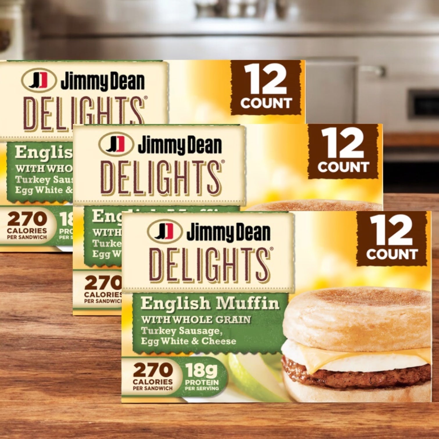 Jimmy Dean Delights English Muffin 12 Pack , 3 Count