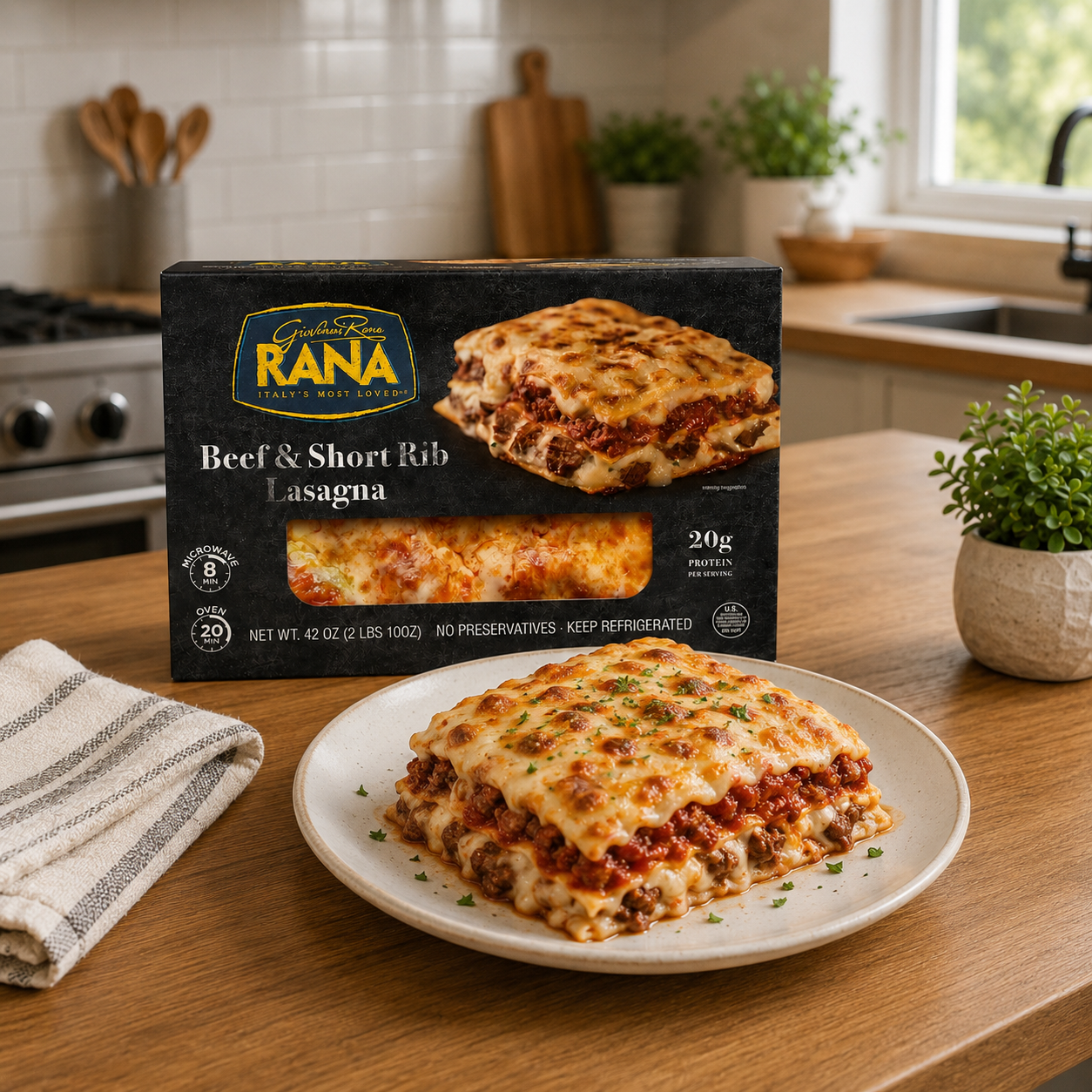 Giovanni Rana Beef and Short Rib Lasagna, 42 oz, 1 Count