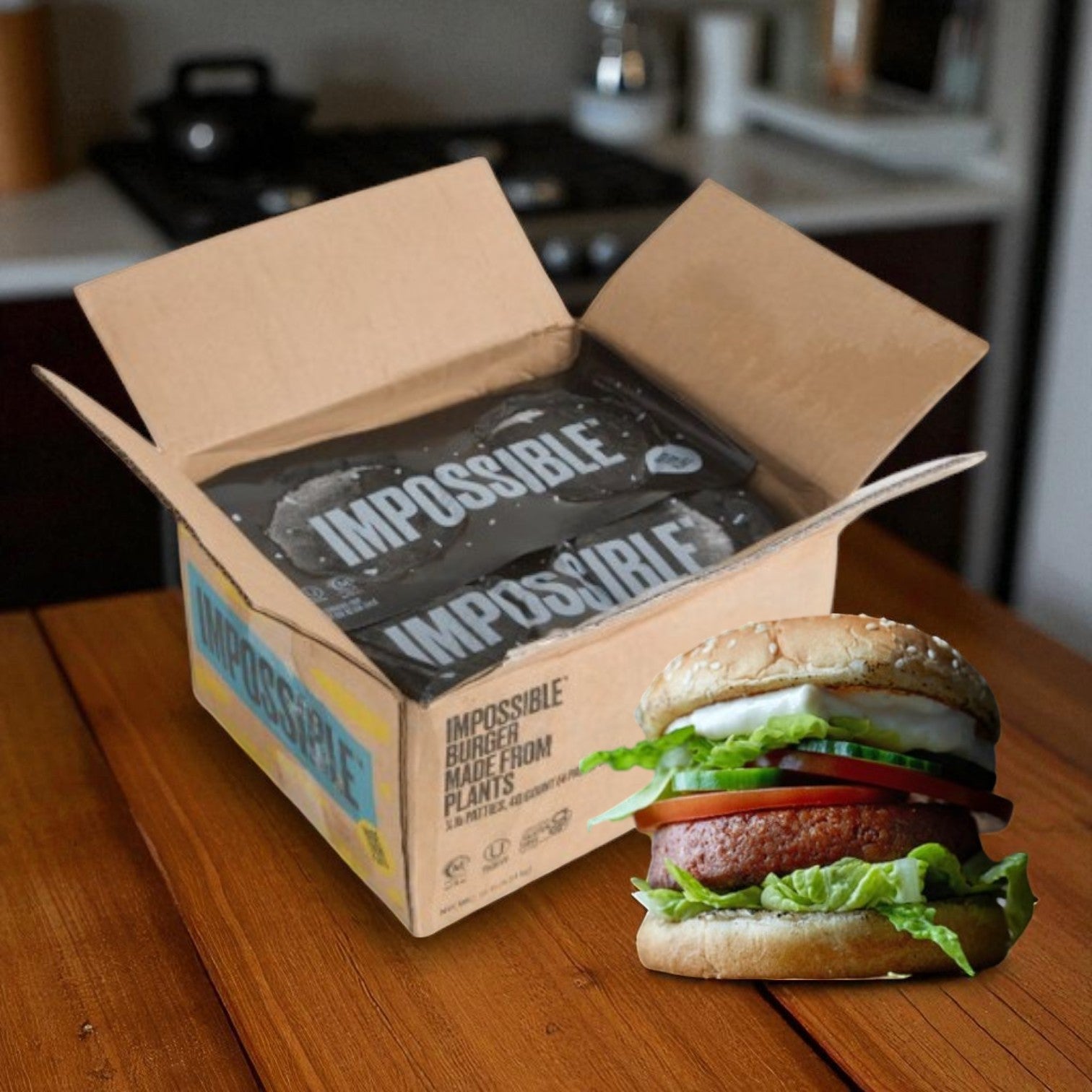 Impossible Burger- Impossible Foods Patty Vegetarian Impossible 1/4 Pound Frozen (40/4 OZ)