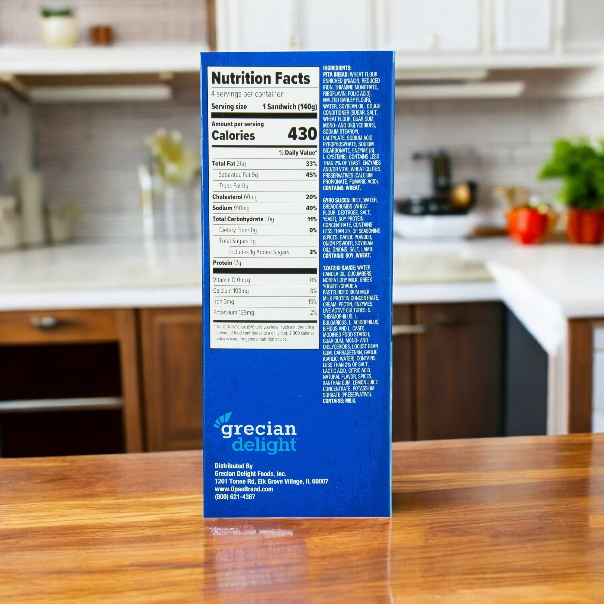 Opaa! Premium Beef and Lamb Gyros Sandwich Kit-3 Count