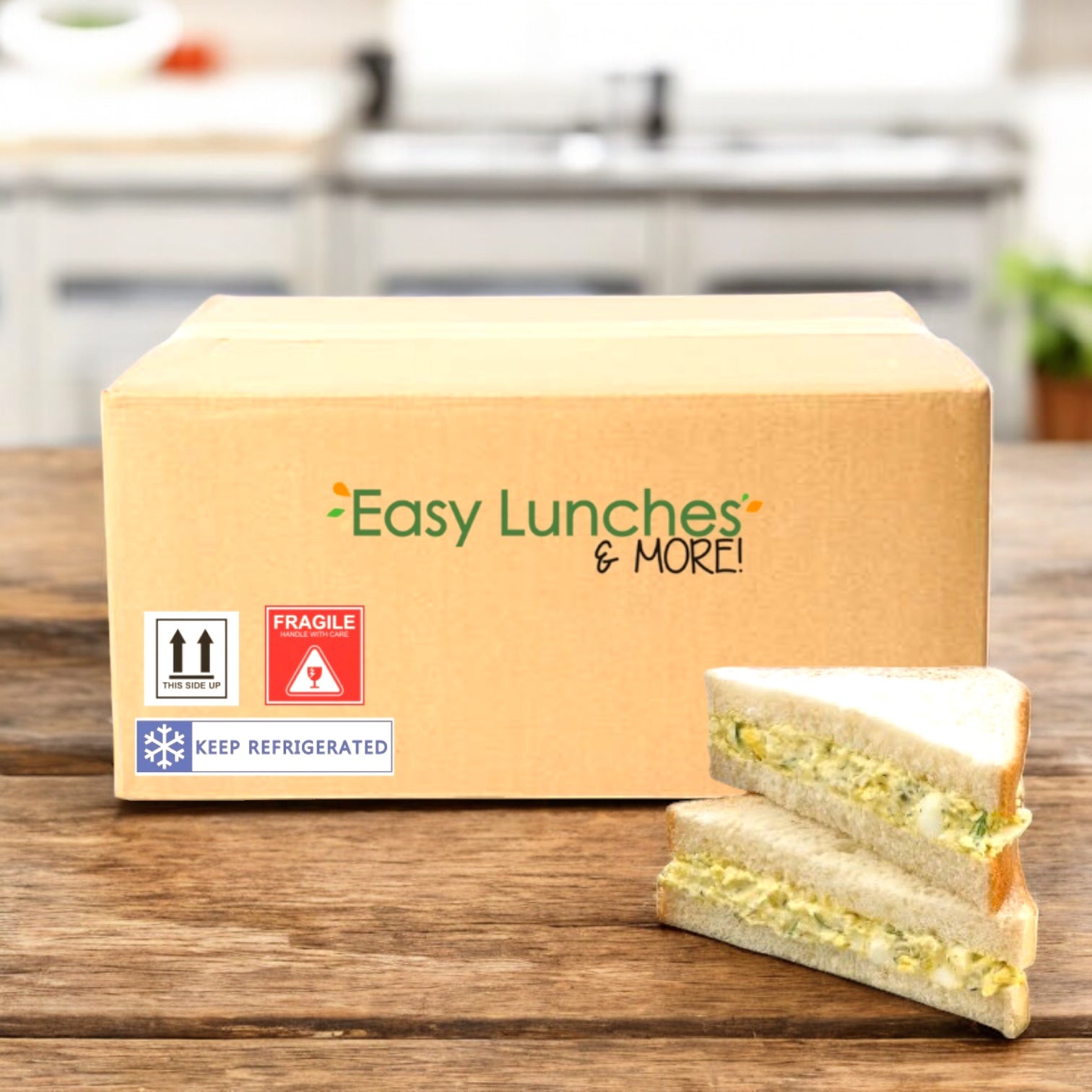 Dill Egg Salad On Homestyle White Bread Sandwich Wedge,1 Case, 8 Count-Ships Frozen And Once Out of the Freezer 30 Days Shelf Life in the Cooler!!