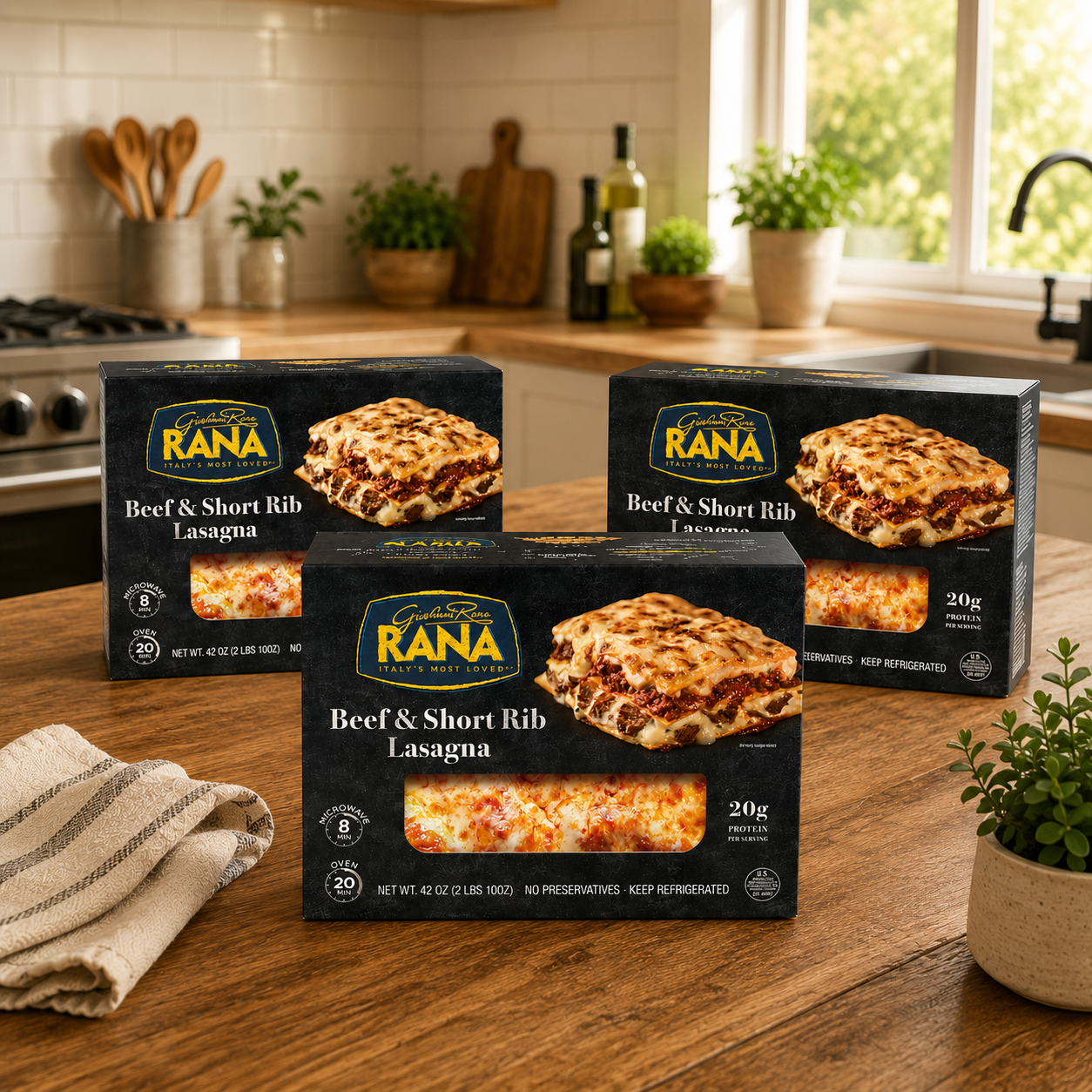 Giovanni Rana Beef and Short Rib Lasagna, 42 oz, 3 Count