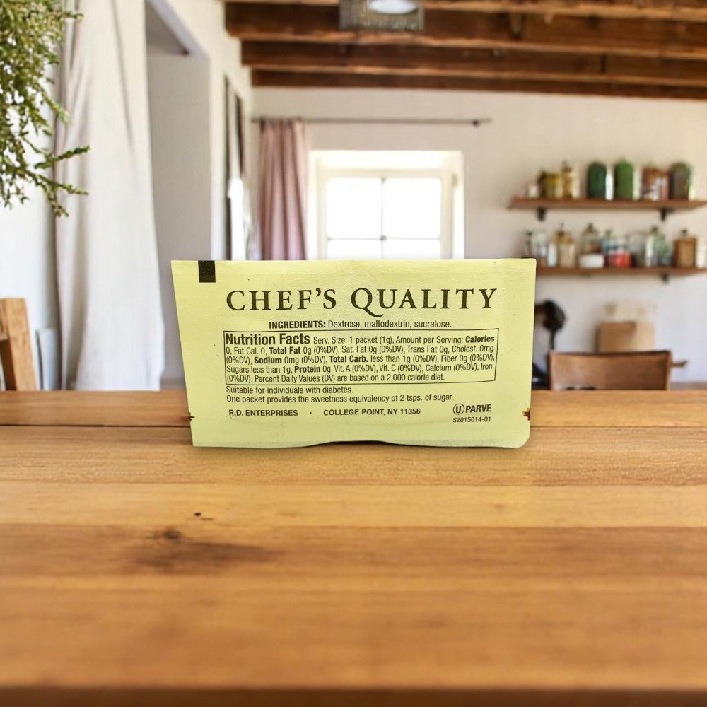 Chef’s Quality – Sugar Substitute (Yellow Packets) – 1,000 Count