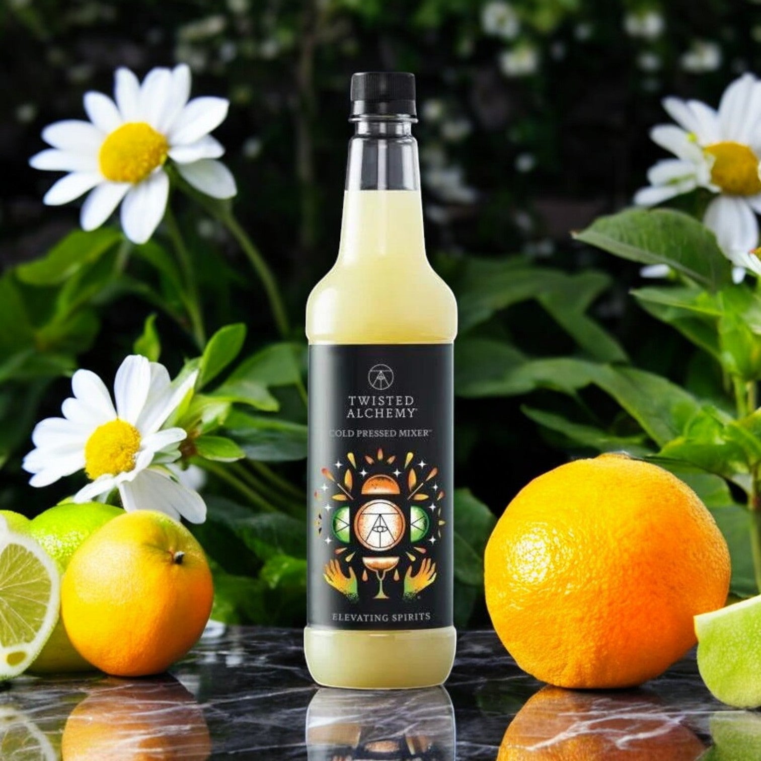 Twisted Alchemy Three Citrus Margarita Juice Mixer – Fresh Cold Pressed, 6 x 750ml