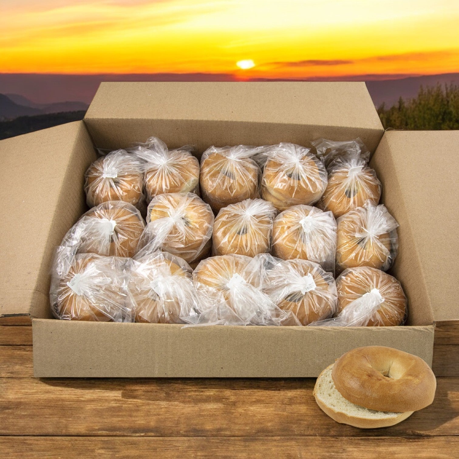 Baker's Source Classic by Sysco – Plain Sliced Bagels (2.3 Ounce, 15/6 CT)