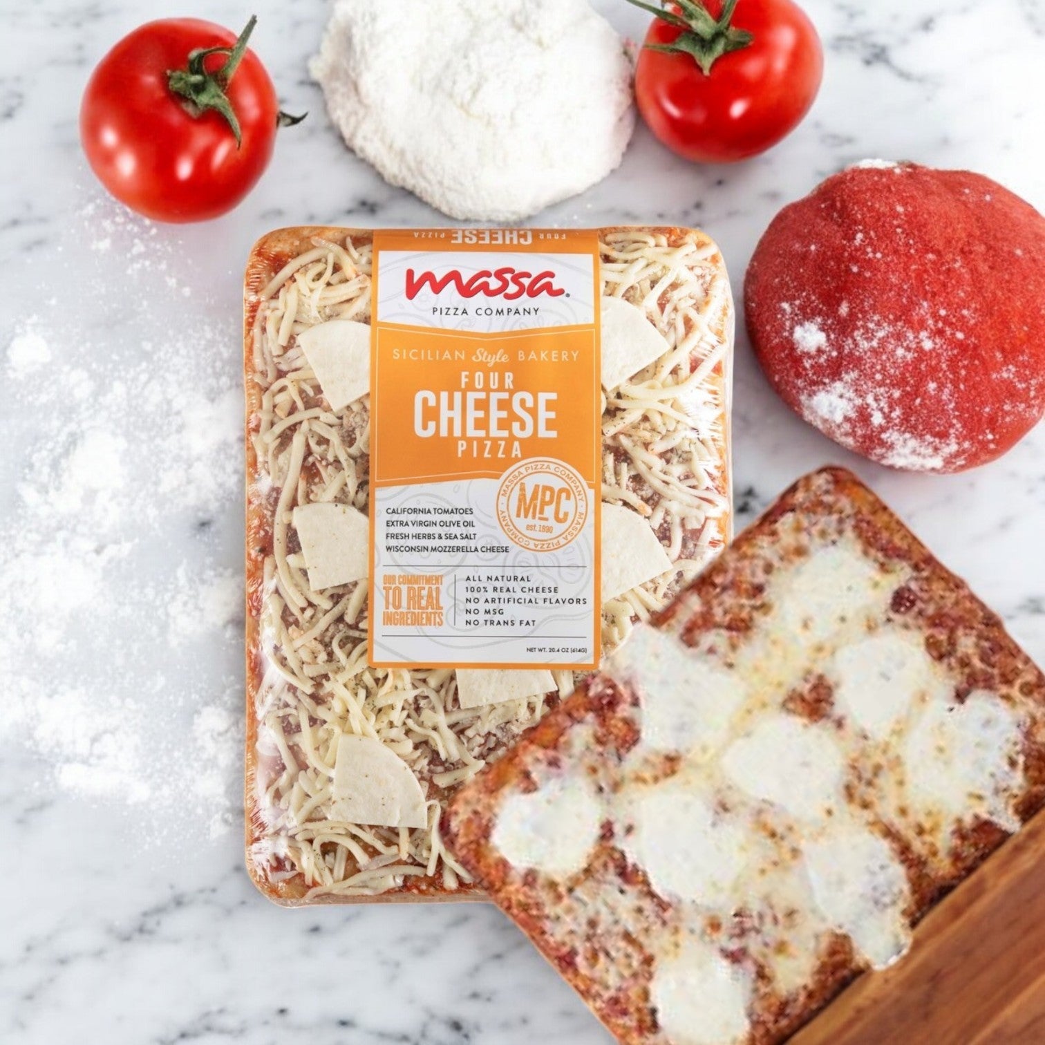 Massa Pizza Co. Four Cheese Sicilian Bakery Pizza, 23.1 oz.