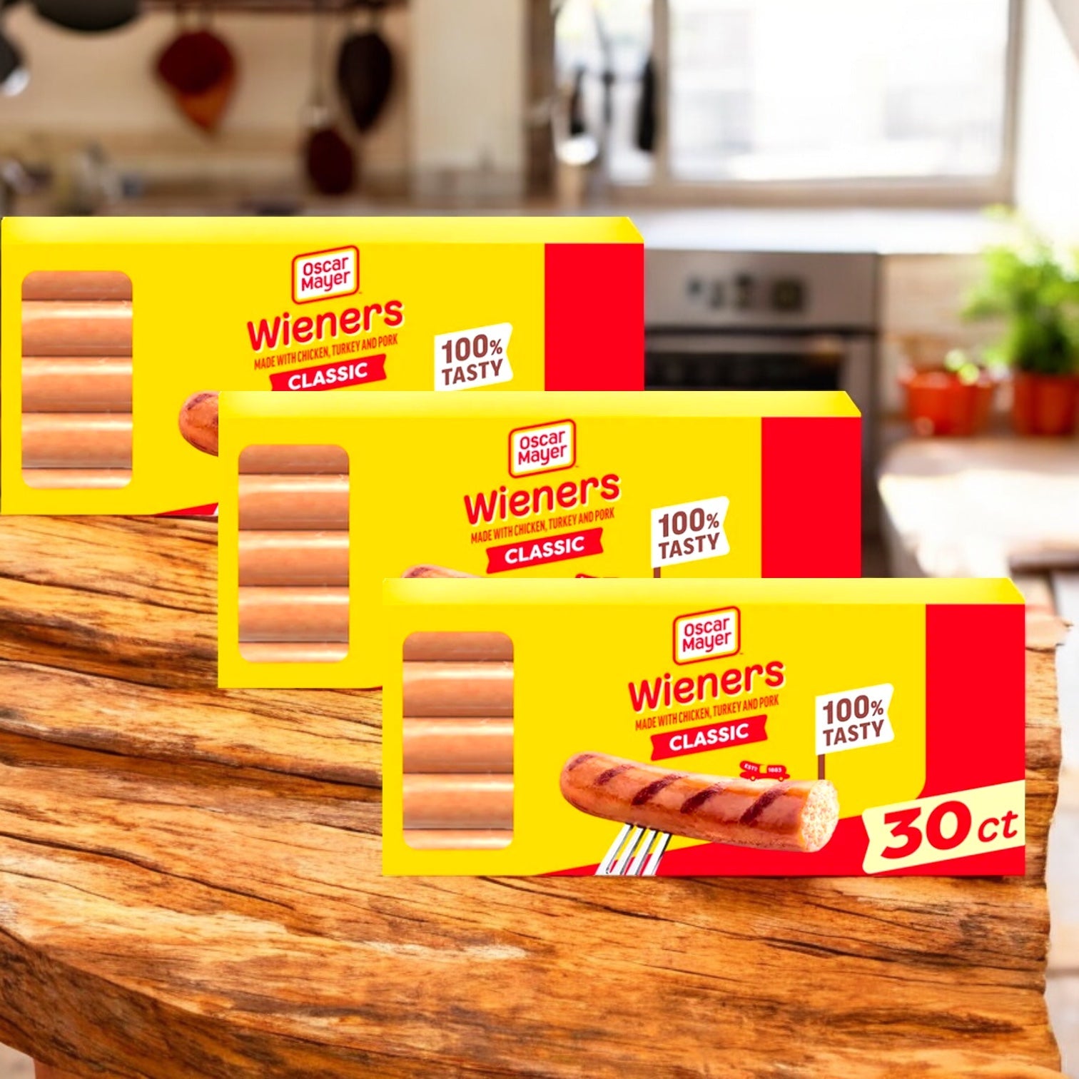 Oscar Mayer Wieners, Classic 30 Ct , 3 Pack (90 Total)