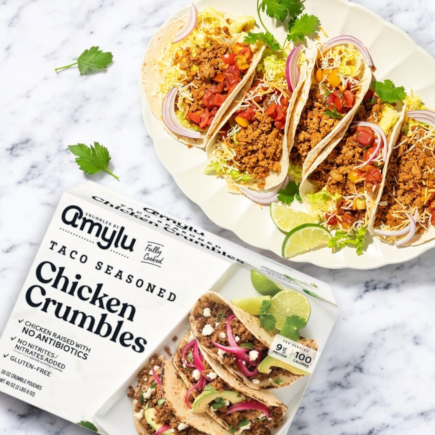 Amylu Taco Seasoned Chicken Crumbles, 40 oz. - 3 Pack's