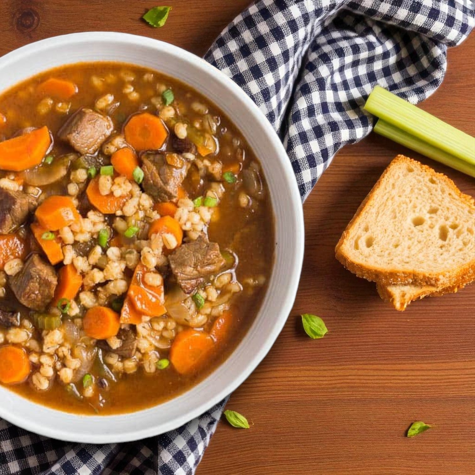 Blount Frozen Beef & Barley Soup – 2 Packs, 4 lbs Each – Hearty Homestyle Soup Ready to Heat & Serve