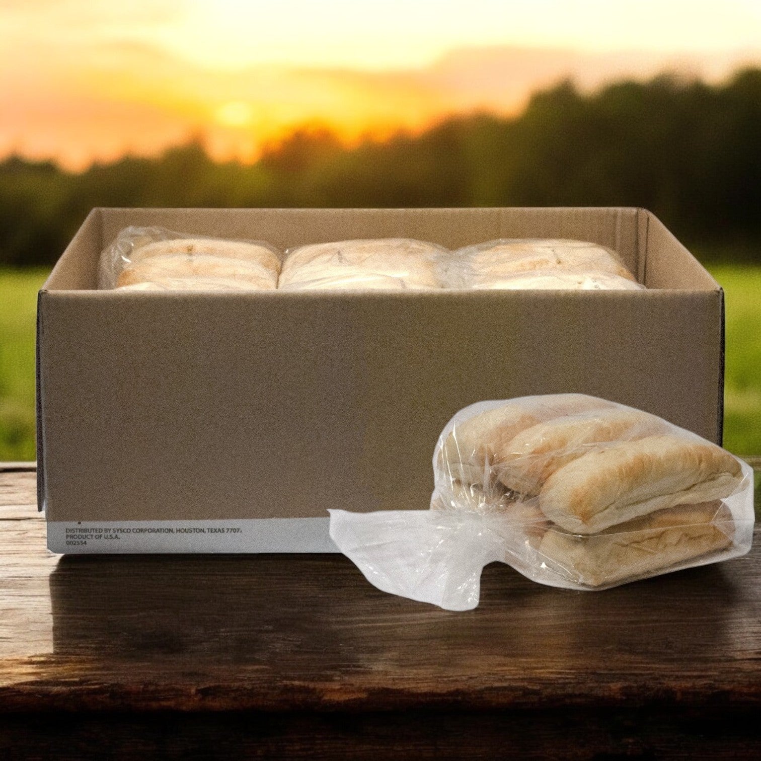 Italian Beef Hoagie Buns-1 case- 72 Count- Pack Hoagie Hearth Hinged 6" Buns