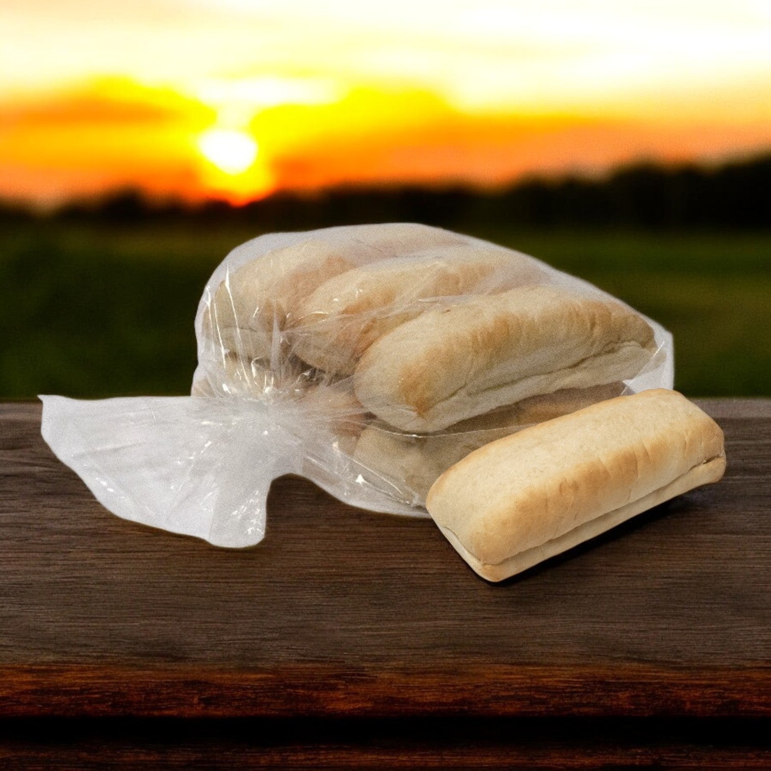 Italian Beef Hoagie Buns-1 case- 72 Count- Pack Hoagie Hearth Hinged 6" Buns