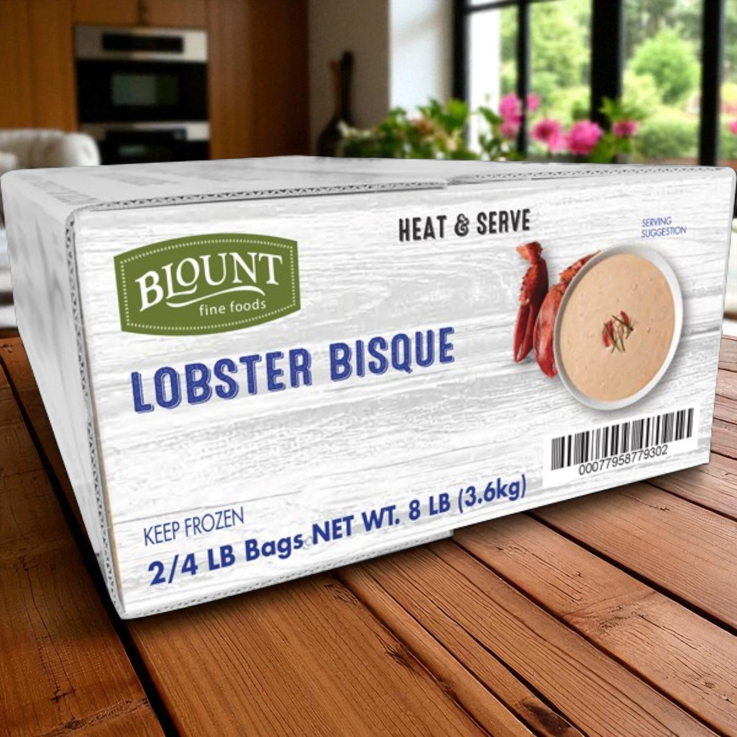 Blount Frozen Lobster Bisque – 2 Packs, 4 lbs Each – Rich, Creamy Gourmet Bisque Ready to Heat & Serve