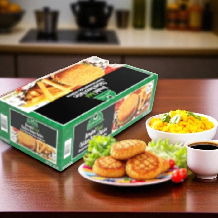 Breaded Halal Chicken Breast Patties, Fully Cooked - 10 lbs